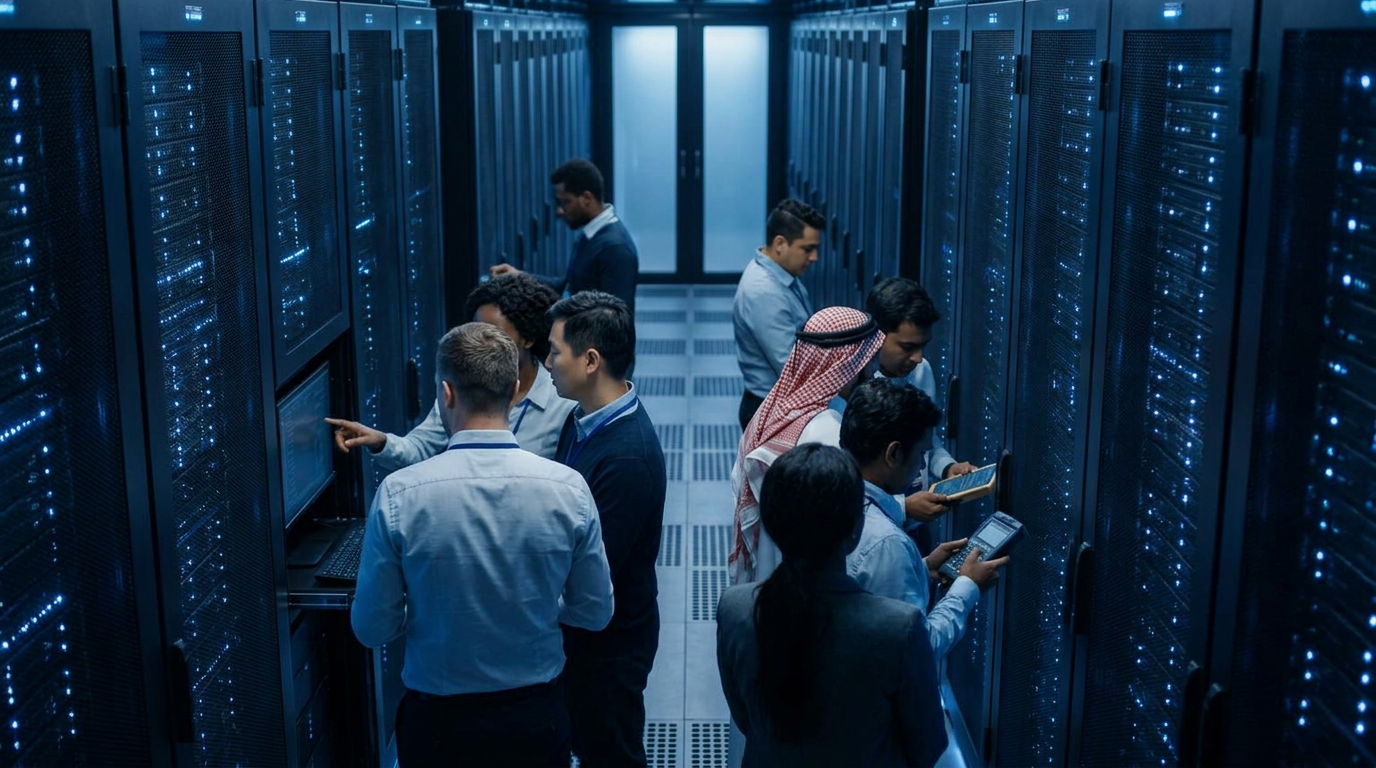 Server hall corridor supporting federal IT modernization workloads